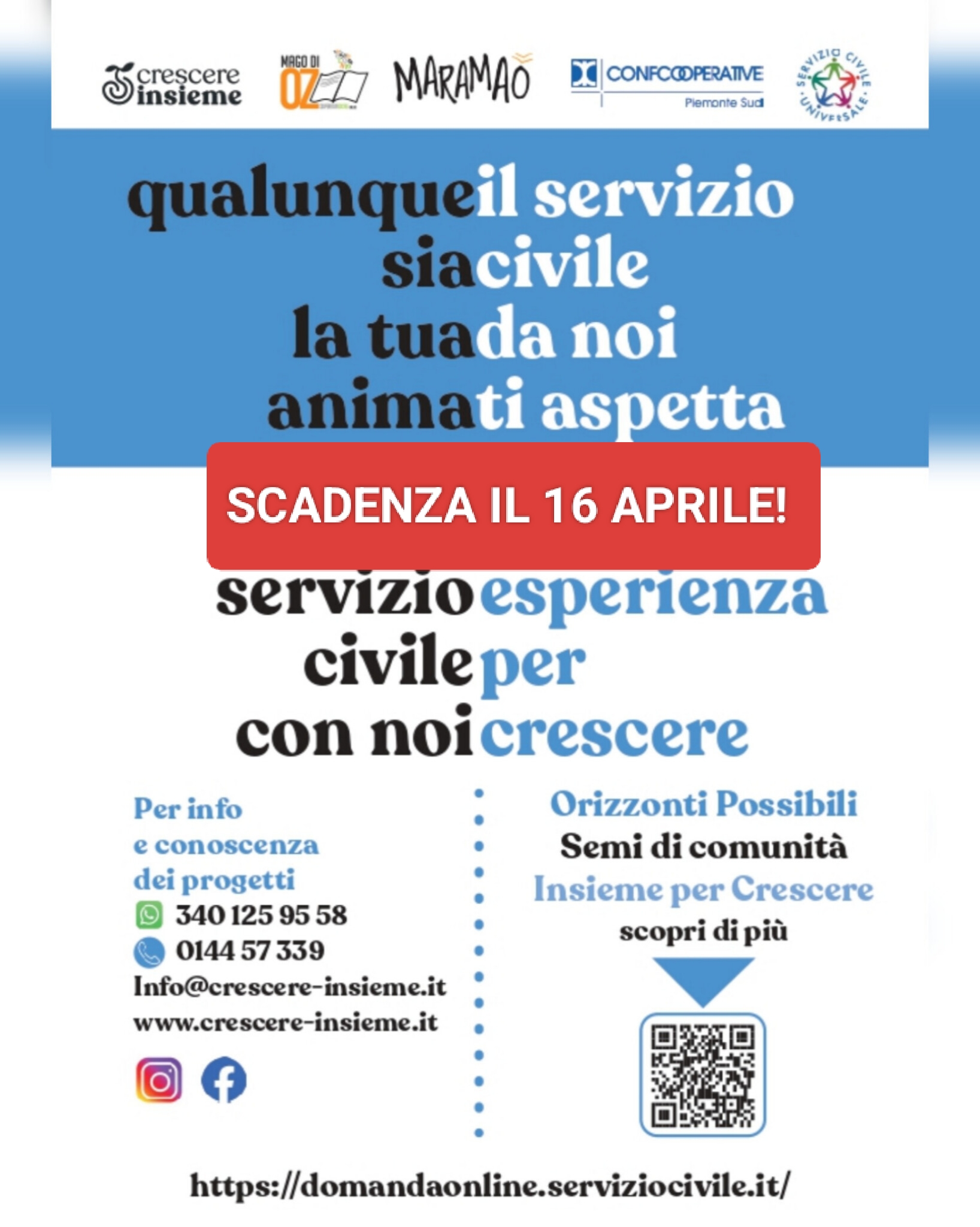 Pubblicato il Bando per il Servizio Civile Universale